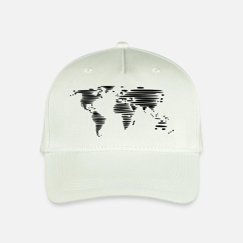 World map - Organic Kids’ Baseball Cap - light mint green