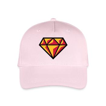 Diamant (Edelstein Brillant Symbol / POS Red 3C) - Kinder Bio Basecap - Hellrosa - Vorne
