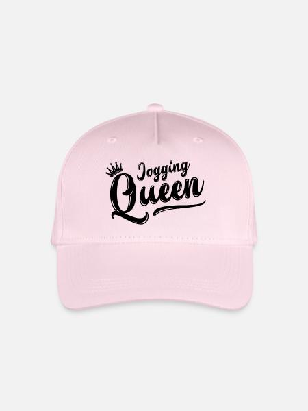 Jogging Queen Königin Joggen Laufen Sport Geschenk - Kinder Bio Basecap - Hellrosa