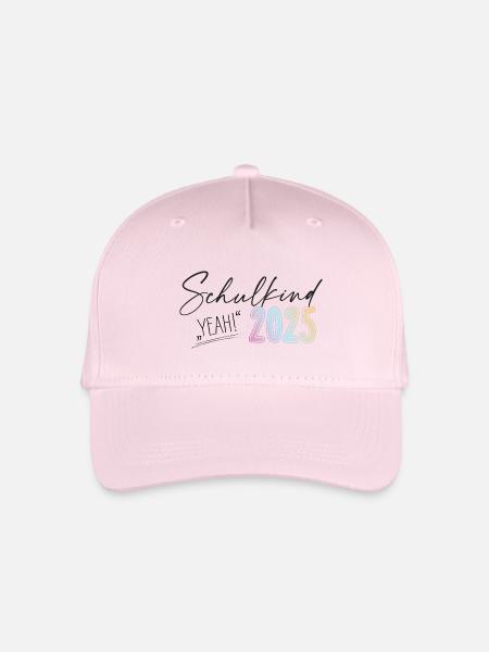 Schulkind 2025 - Yeah! - Kinder Bio Basecap - Hellrosa