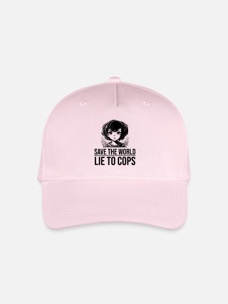 save the world lie to cops - Kinder Bio Basecap - Hellrosa