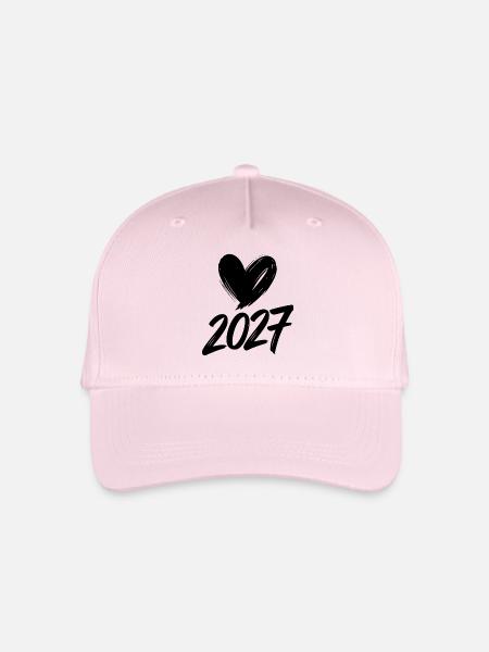 2027 Herz - Kinder Bio Basecap - Hellrosa