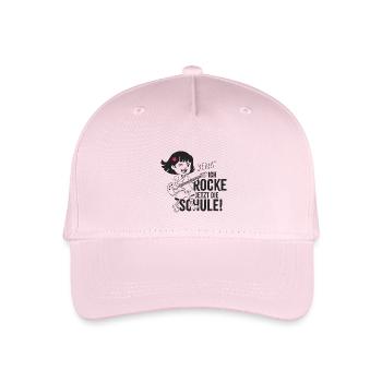 Yeah! Ich rocke jetzt die Schule - Kinder Bio Basecap - Hellrosa - Vorne