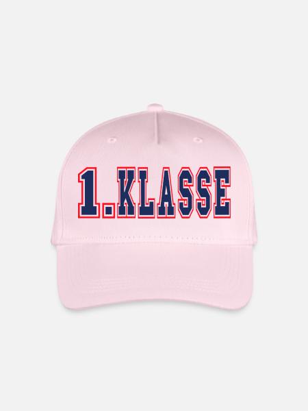1. Klasse - Einschulung in Klasse 1 - Kinder Bio Basecap - Hellrosa