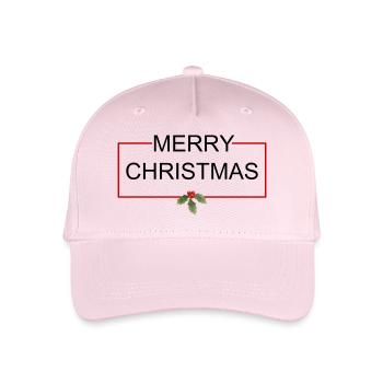 Frohes Weihnachtsgeschenk - Kinder Bio Basecap - Hellrosa - Vorne