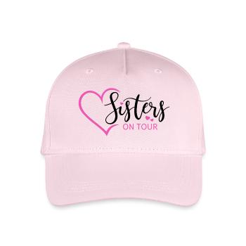 Schwester Schwestern Geschwister Sisters on tour - Kinder Bio Basecap - Hellrosa - Vorne