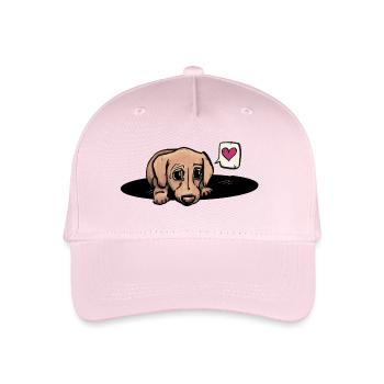 Dachshund / Puppy / Dog / Love / Heart / Dachshund Look - Organic Kids’ Baseball Cap - light pink - Front