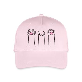 Ciseaux Pierre Papier Patte Patte Jeu Patte Cat Pattes - Casquette de baseball bio Enfant - rose pâle - Devant