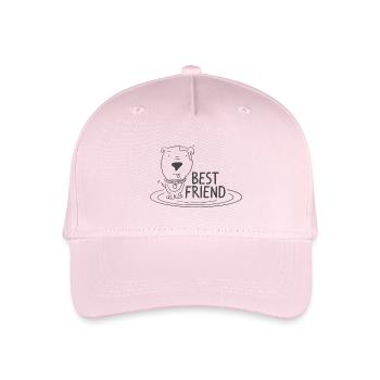 Best Friend / Hund / Bester Freund des Menschen - Kinder Bio Basecap - Hellrosa - Vorne