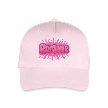 Graffiti Romane Name Geschenk Ideal Druckbare Su - Kinder Bio Basecap - Hellrosa - Vorne