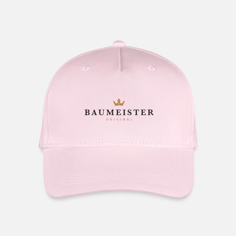 Baumeister Original Familienlogo - Kinder Bio Basecap - Hellrosa