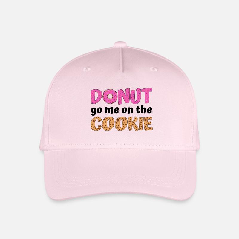 Donut go me on the cookie - Spruch Donuts - Kinder Bio Basecap - Hellrosa