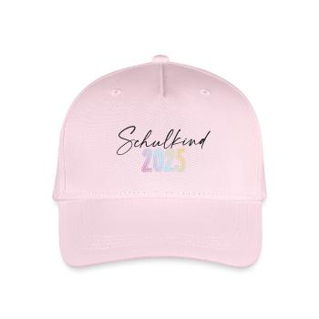 Schulkind 2025 - Kinder Bio Basecap - Hellrosa - Vorne