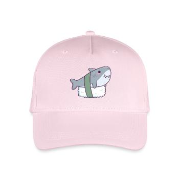 Requin mignon Sushi Riz Drôle - Casquette de baseball bio Enfant - rose pâle - Devant