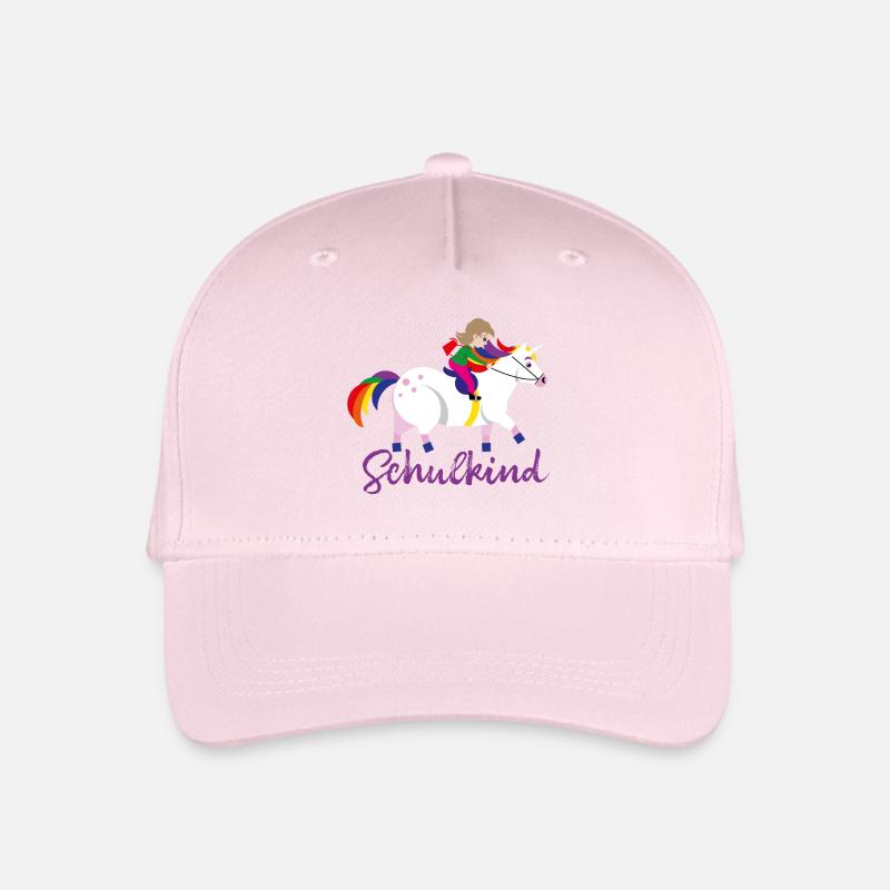 Schulkind Einhorn - Kinder Bio Basecap - Hellrosa
