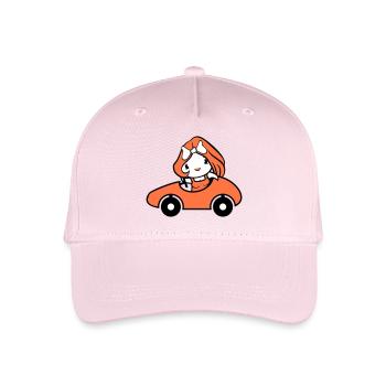 oiseau dame femme femme voiture conduite canard caneton - Casquette de baseball bio Enfant - rose pâle - Devant