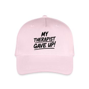 Mein Therapeut hat aufgegeben - Kinder Bio Basecap - Hellrosa - Vorne