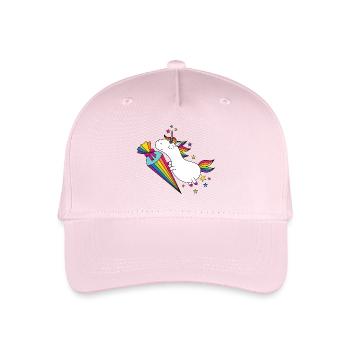 Unicorn École École École Cône de sucre - Casquette de baseball bio Enfant - rose pâle - Devant