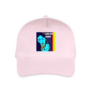 Madonna mit Handy - Kinder Bio Basecap - Hellrosa - Vorne