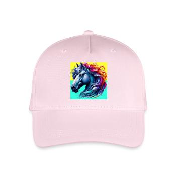 horse - Organic Kids’ Baseball Cap - light pink - Front