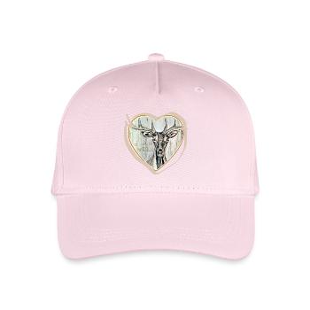 Deer - Organic Kids’ Baseball Cap - light pink - Front