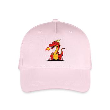 Strong as a dragon through everyday life - Organic Kids’ Baseball Cap - light pink - Front