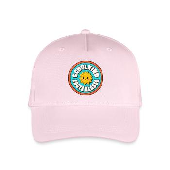 Erste Klasse Schulkind Retro Sonne Shirt 1. Klasse - Kinder Bio Basecap - Hellrosa - Vorne