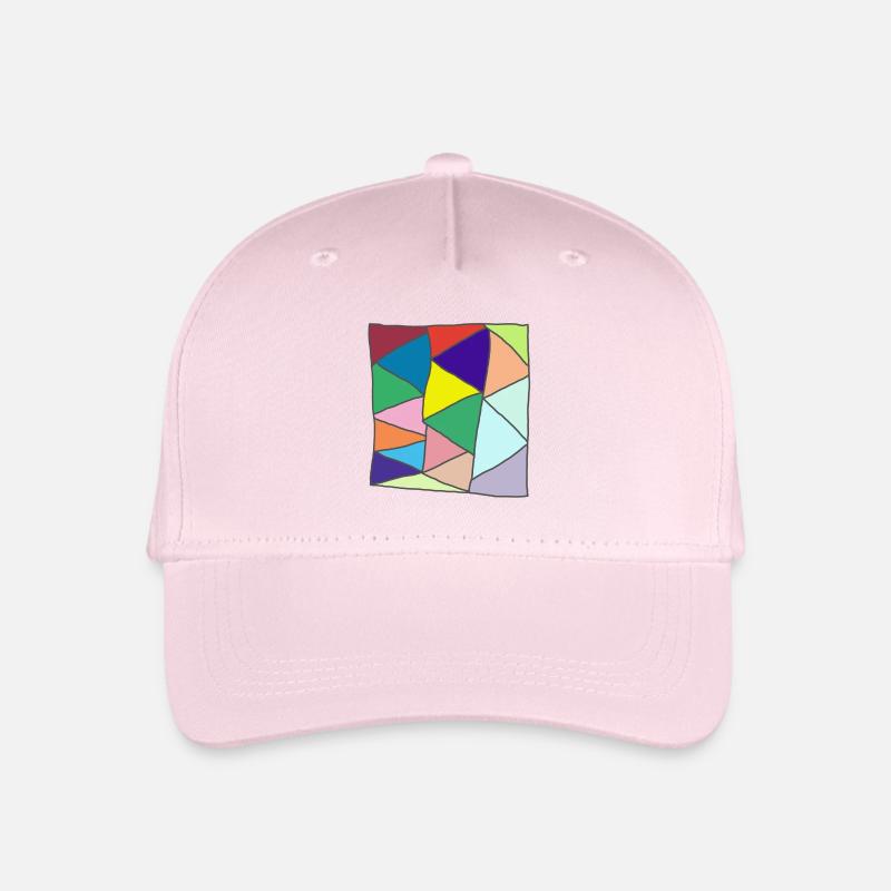 Geometrischer Glasmosaik-Burst - Kinder Bio Basecap - Hellrosa