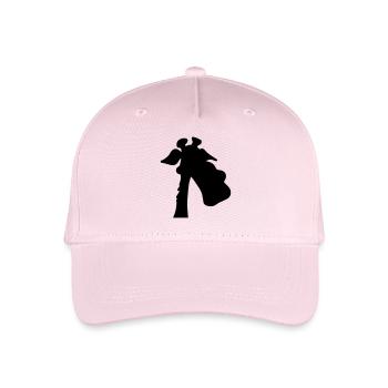 Giraffe Silhouette - Kinder Bio Basecap - Hellrosa - Vorne