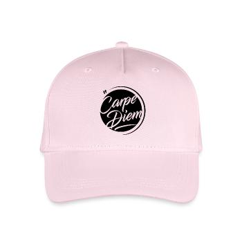 Vintage Carpe Diem badge - Black version. - Organic Kids’ Baseball Cap - light pink - Front