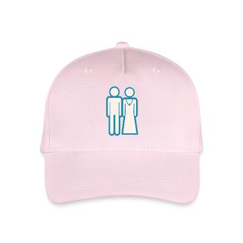 Couple de mariés - Casquette de baseball bio Enfant - rose pâle - Devant