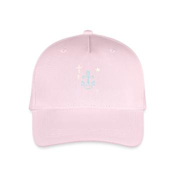 Pastell Neonanker mit Sternakzenten - Kinder Bio Basecap - Hellrosa - Vorne