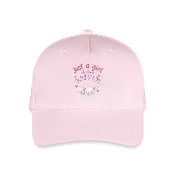 Just a girl who loves kitten cute kitten kawaii - Organic Kids’ Baseball Cap - light pink - Front