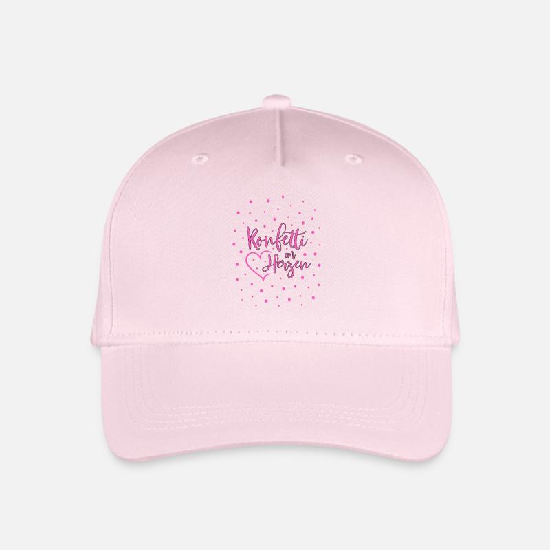 Konfetti im Herzen - Kinder Bio Basecap - Hellrosa