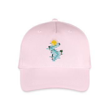 sun & ocean - Organic Kids’ Baseball Cap - light pink - Front