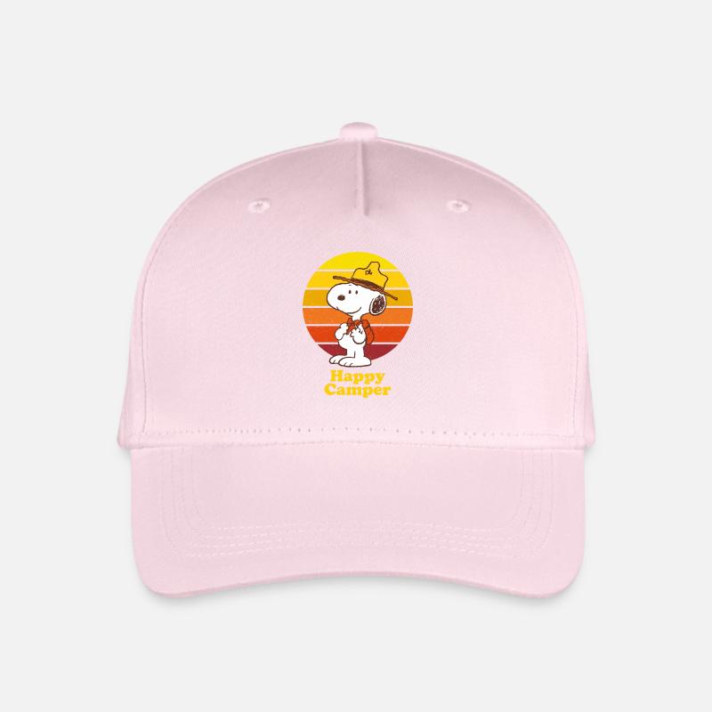 Peanuts Snoopy Happy Camper Camping - Kinder Bio Basecap - Hellrosa