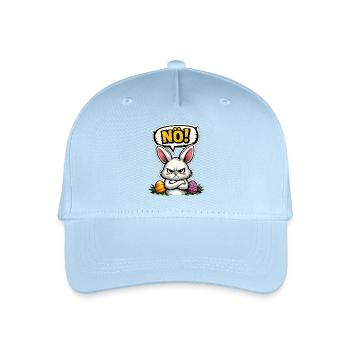 NÖ Hase Comic Ostern Geschenk - Kinder Bio Basecap - Hellblau - Vorne