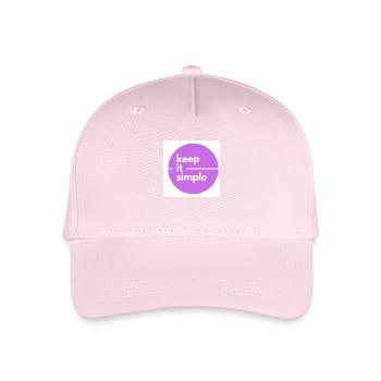 Halten Sie es einfach Design - Kinder Bio Basecap - Hellrosa - Vorne