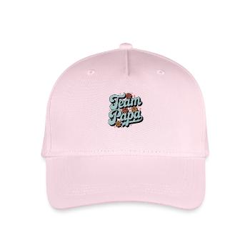 Team Papa Retro-T-Shirt - Kinder Bio Basecap - Hellrosa - Vorne