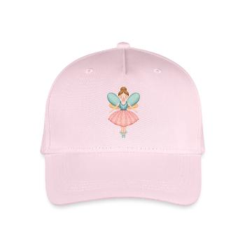 Whimsical Fairy with Starry Pink Skirt - Organic Kids’ Baseball Cap - light pink - Front