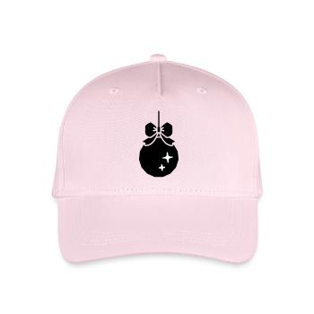 Weihnachts-Deko-Kugel - Kinder Bio Basecap - Hellrosa - Vorne
