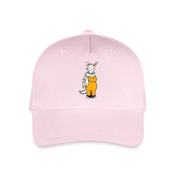 Bunny Horse Riding Rider Pony Horse Waving Cute - Organic Kids’ Baseball Cap - light pink - Front
