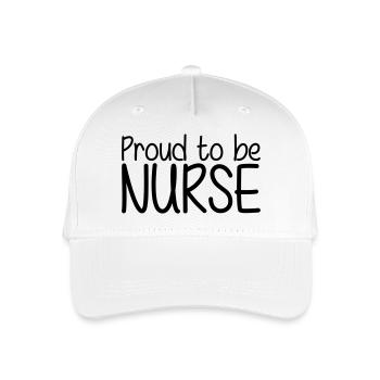 Proud to be Nurse - Kinder Bio Basecap - Weiß - Vorne