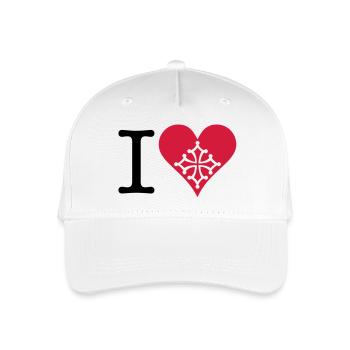 Ich liebe Okzitanisch 2C - Kinder Bio Basecap - Weiß - Vorne