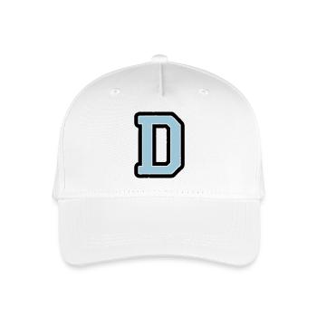 D Buchstabe - Kinder Bio Basecap - Weiß - Vorne