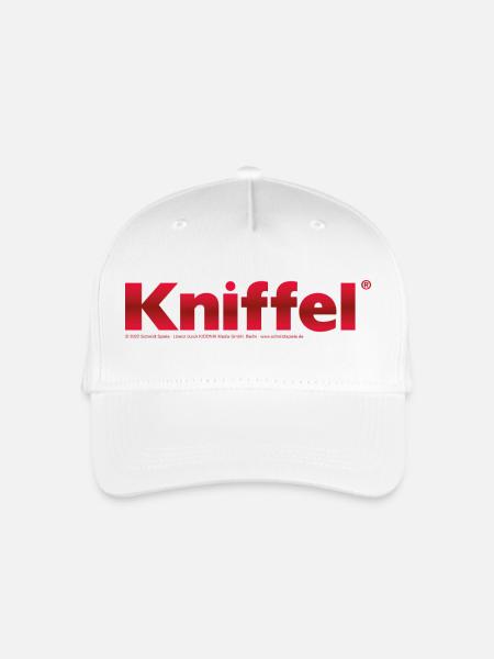 Kniffel Logo - Kinder Bio Basecap - Weiß