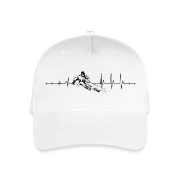 Ski-Herzschlag - Kinder Bio Basecap - Weiß - Vorne
