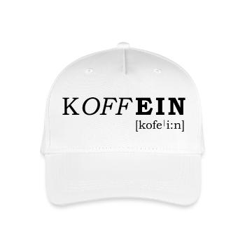 Koffein - Kinder Bio Basecap - Weiß - Vorne