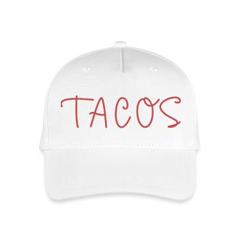 Tacos Text - Kinder Bio Basecap - Weiß - Vorne