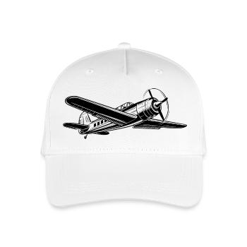 Flugzeugpilot Flugplatz Flugsport - Kinder Bio Basecap - Weiß - Vorne